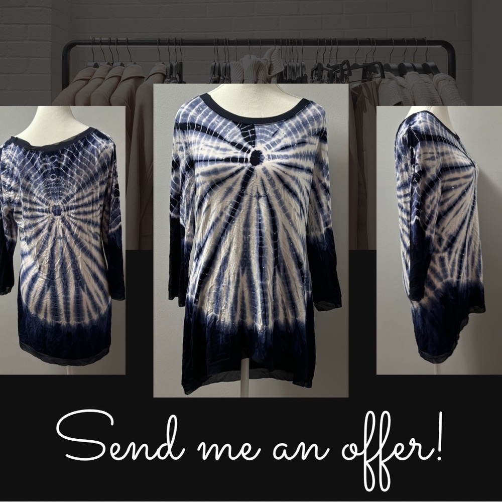 Woman’s Tie-Dyed High Low Tunic Top